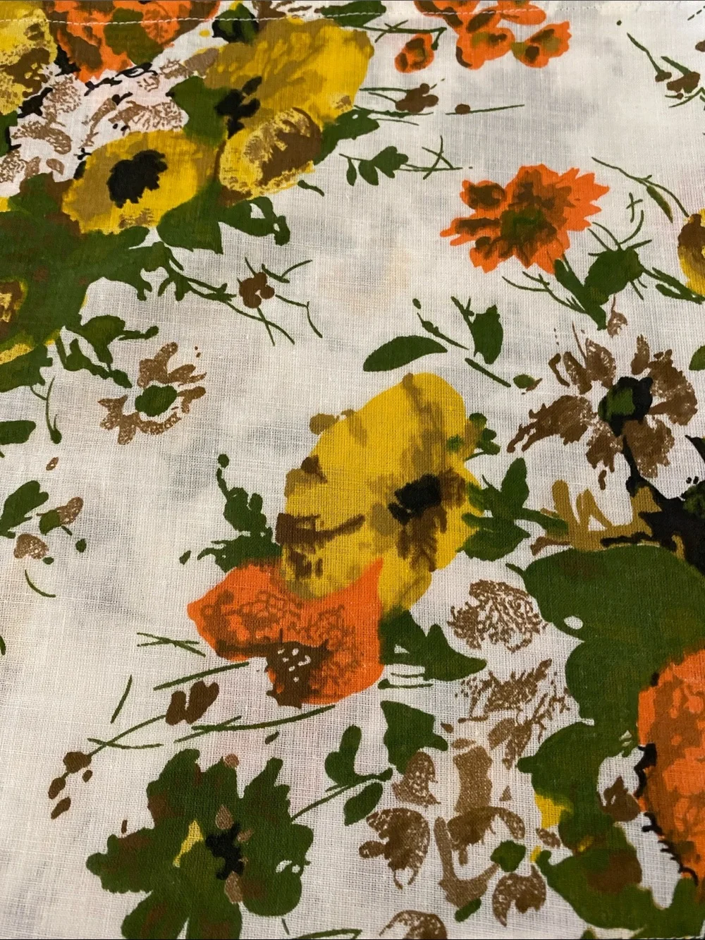 Vintage Handmade Floral Valance